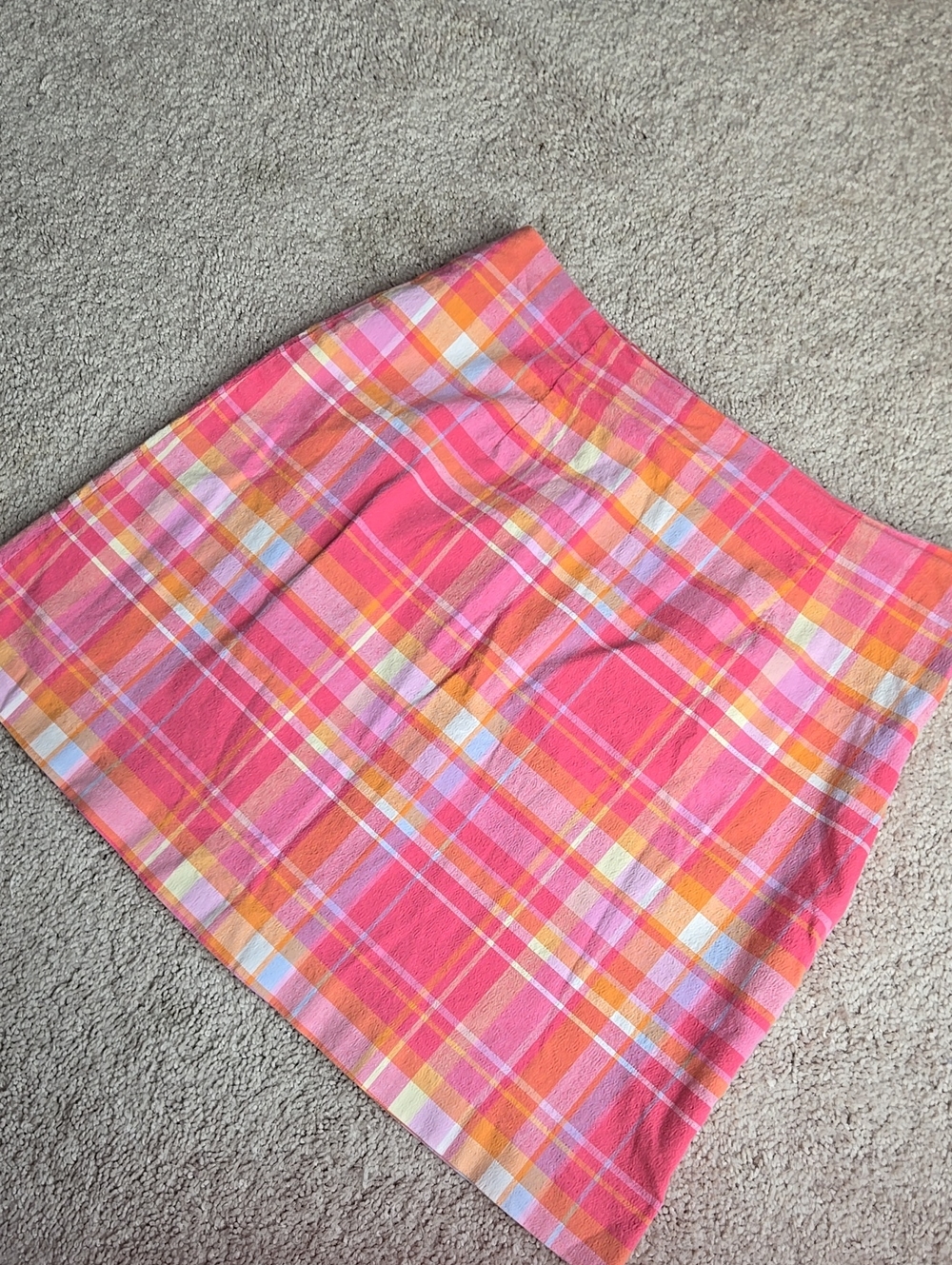 The Limited Pink Orange Plaid Skirt Size:10 Fits A Size:Small